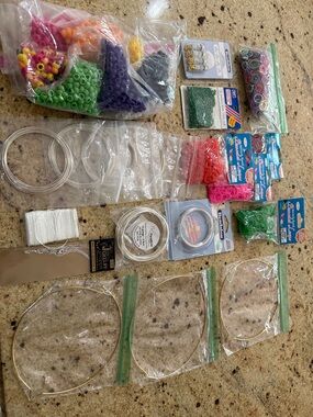 Jewelry Crafting bundle Wire Necklaces Beads Bands see photos